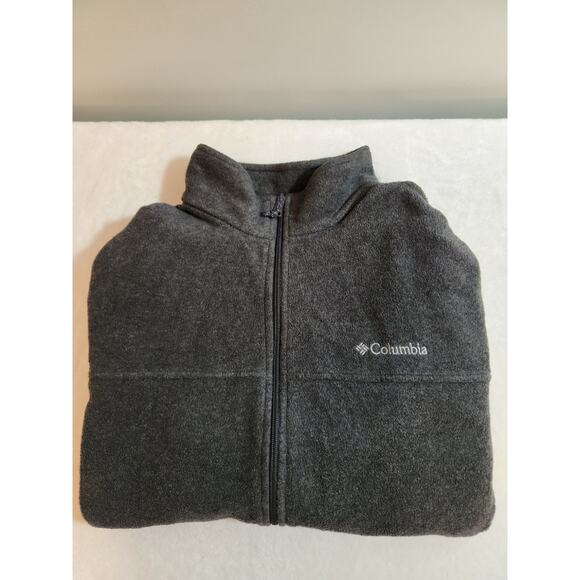 Columbia Full Zip Jacket Mens 2XL XXL Gray Fleece Sweater Fishing Gorpcore - Picture 1 of 13